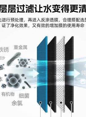 弘力大型商用净水设备RO反渗透处理废水净水器工厂1T工业净水器