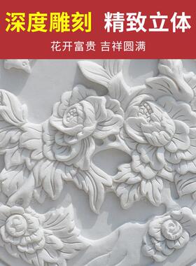 石雕小象门墩抱鼓石天然汉白玉别墅庭院门口摆件石鼓石墩一对