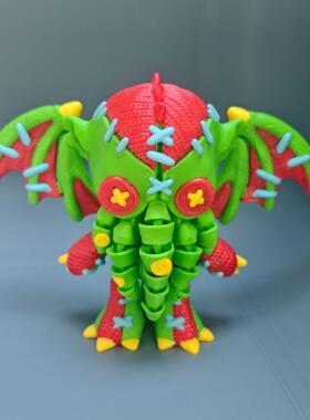 PLA打印苏鲁章鱼蝙蝠3D模型摆件