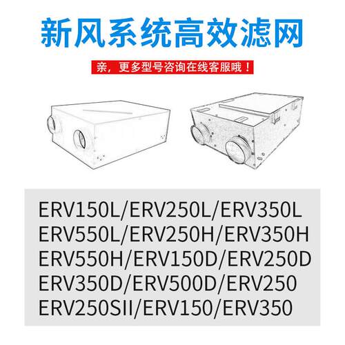 适配兰舍新风ERV150/250高效350滤网550滤芯C-Vent200S-H/400/G/B - 图2