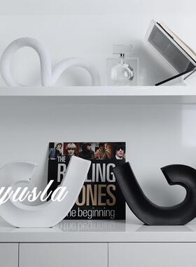 创意萌简约客厅茶几插干瓶餐厅吧IQJ摆台柜花板器样间别墅软花装