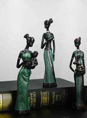 创意礼品异国风情娃娃三件套树脂工艺品创意家居装饰品桌面小摆件