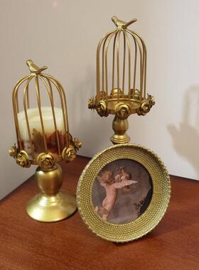 橱窗摆件样板房间装饰品摄影道具婚庆烛台甜品台装饰鸟笼摆件