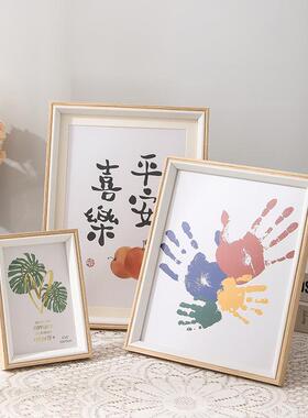 立体中空相框摆台diy手工手印相框摆件6寸8寸A4相框挂墙装饰画框