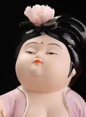 唯美唐朝仕女摆件新中式琴棋书画客厅电视柜酒柜博古架装饰艺术品