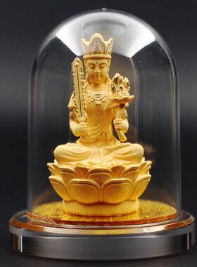 丝绒沙金佛像空藏菩萨汽车摆件纳塔尔佛属相是牛、虎守护神汽车摆