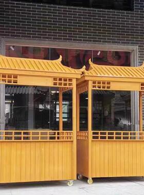 户外防腐售货品卓车仿手推移动售卖车夜木市美食集街市摊位小吃花
