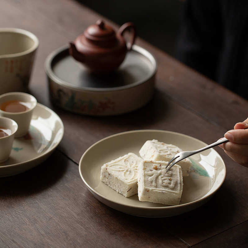 草木灰壶承陶瓷蓄水茶盘壶承干泡茶台果盘点心盘功夫茶具简约家用,淘宝优惠券,粉丝福利购,淘宝优惠卷