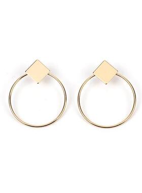 Jewelry Geometric Square Large Circle Earrings Jewelry Sequi