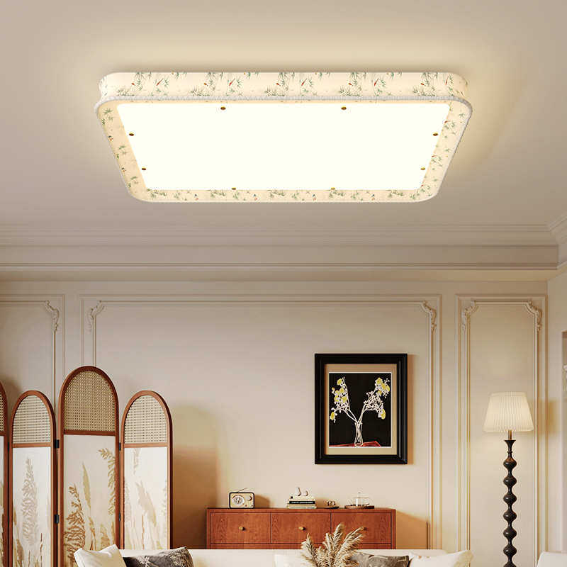 宋代美学新中式客厅餐厅书房复古田园竹叶印花布艺灯具卧室吸顶灯,淘宝优惠券,粉丝福利购,淘宝优惠卷