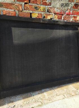 怀旧80年代学校用品老式双人课桌单人课桌黑板打铃铁钟展示老物件