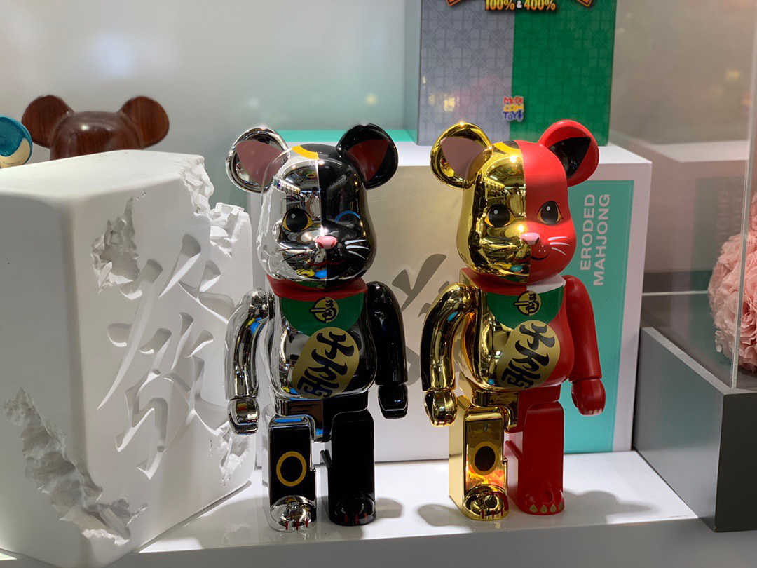 日本通販 BE@RBRICK 招き猫 開運 銀×千万両 金 1000％ www ...