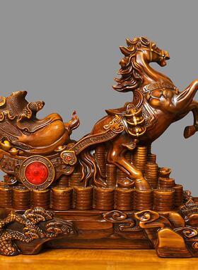 上财生肖马摆件拉白发菜招司财马年马会商务礼QWE品开业店铺公装