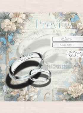 《光与夜之恋》齐司礼手绘涂鸦狐与鸟戒指情侣对戒动漫周边二次