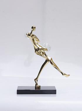 北欧创意金属杂技人物雕像摆件样板间玄关书房酒柜电视柜家居装饰