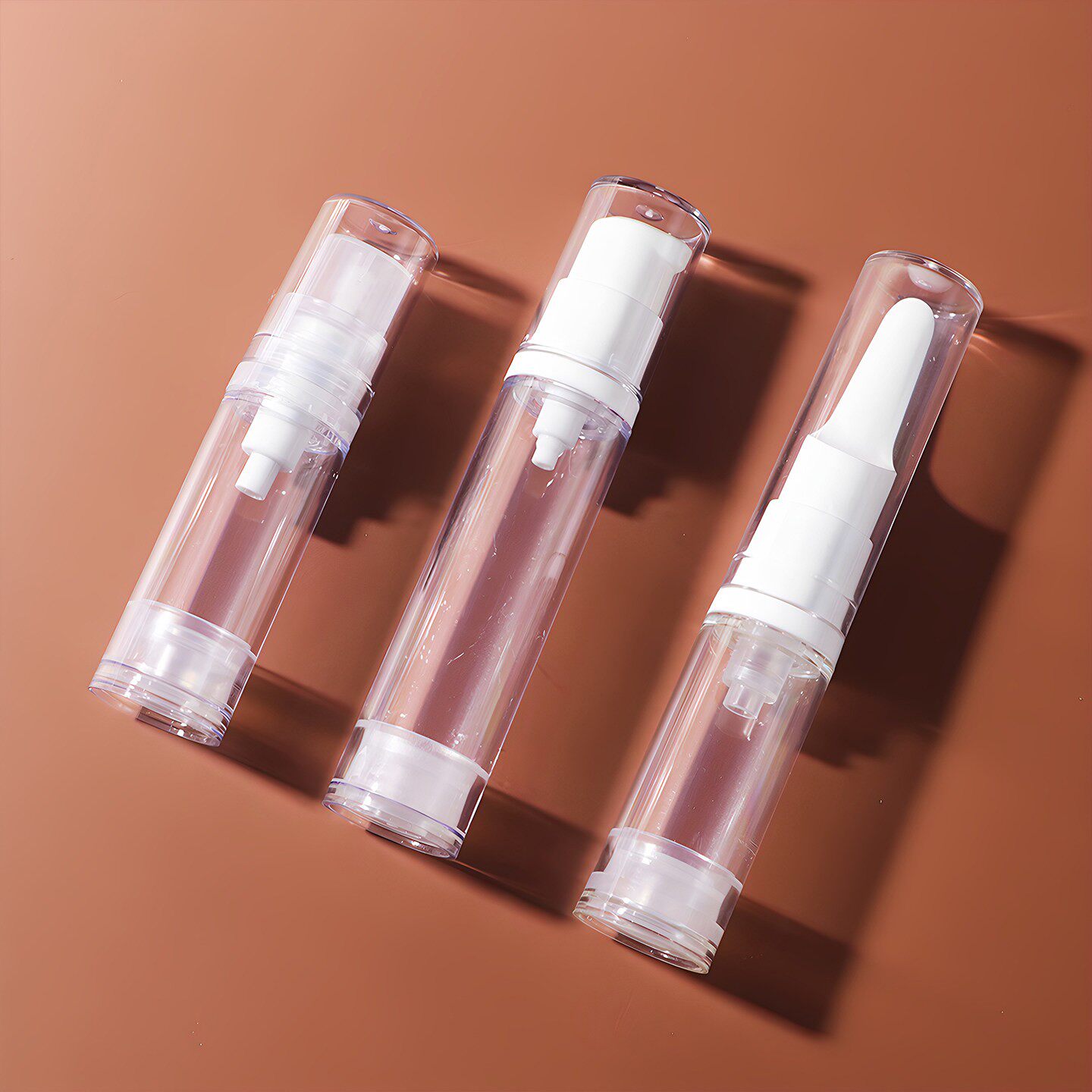 Vacuum portable travel dispensing bottle set press eye cream bottle skin care lotion face cream liquid foundation small can board the plane