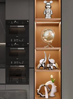 轻奢高档电镀大象酒柜装饰品摆件现代高端大气客厅电视柜玄关家居