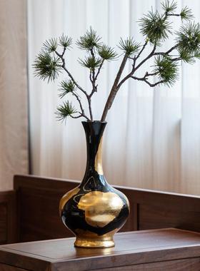 艺贝瓶子创意意式CTB-2512摆轻奢金花箔件客厅插花电视柜玄关斗柜