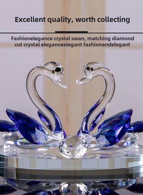 采购产品粉红色紫水晶天鹅装饰品，客厅装饰品，汽车内部配件，香