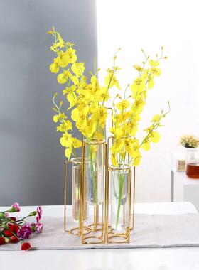 网红高金档简约属试花架管透明花架简现YF74代家居约创意花艺水培