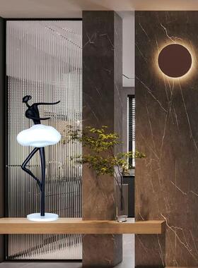 轻奢落玄关芭蕾舞人艺厅术壁龛大摆件客入户奢轻抽72534象地雕塑