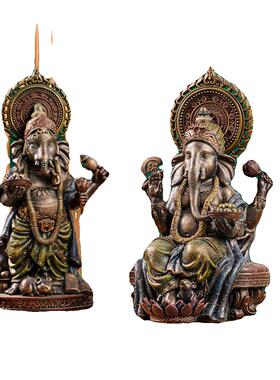 泰国象神摆件家居玄关象鼻神伽尼萨模型大圣欢喜天装饰东南亚财神