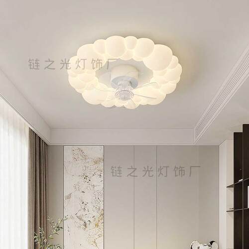 全光谱云朵泡泡简约风扇吸顶灯主卧室房间灯现代简约餐厅灯LED灯 - 图3