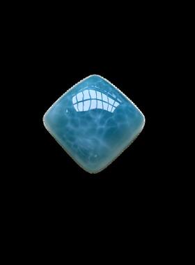 海纹石方牌吊坠拉利玛方牌裸石项坠锁骨链坠挂件31.2*31.4*14.5mm