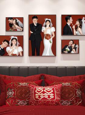 婚纱照照片墙组合相框冲洗定制相片打印结婚照客厅装饰创意挂墙