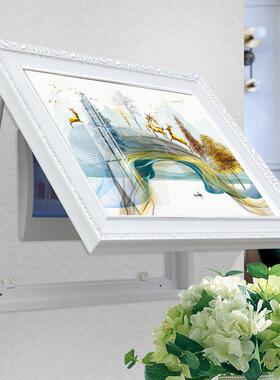 电表箱装饰画免打孔家用配电箱电盒子遮挡欧式客厅电闸箱开关挂画