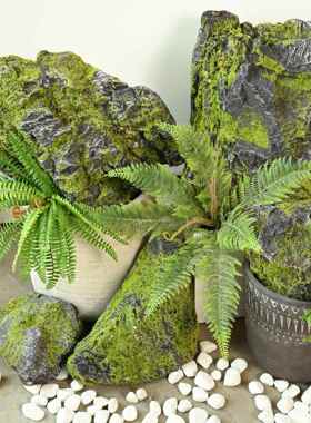 模拟苔藓石造景室内园林假山舞台装饰苔藓泡沫假石道具装饰