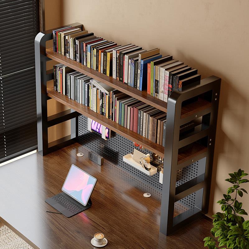 Desktop storage rack hole board bookshelf student desk multi-layer storage rack computer desk vertical layered organizing rack