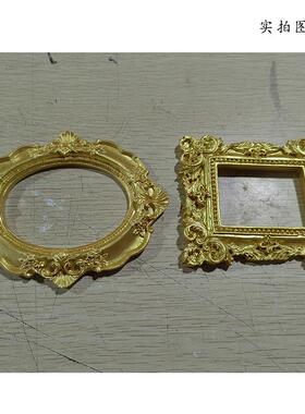 新款直销金色复古相框ins美甲饰品装饰欧式网红摆件摄影背景拍摄