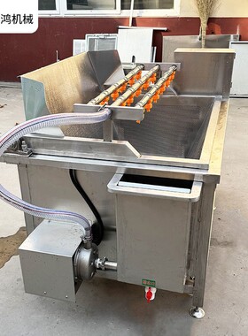 翻厂筐式气清鸿泡清洗机钢果锈蔬清洗设备食品青不菜全自动翻筐洗