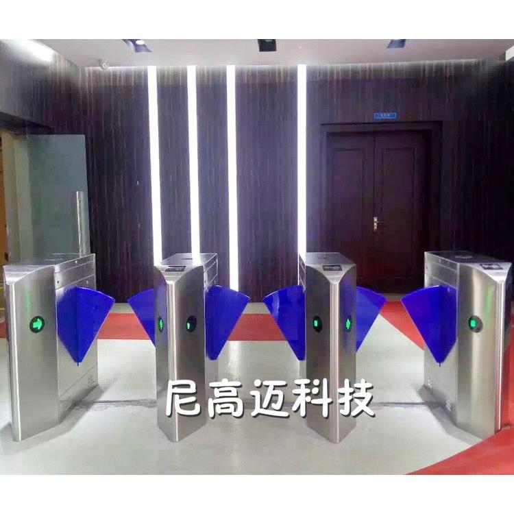 Supply NGM luxury infrared anti-pinch wing barrier, induction fast wing barrier machine, marble attendance wing barrier