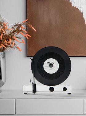 中风主题仿真乐黑胶复古古唱YB-RZ-18片机留声机样板间音软装饰品