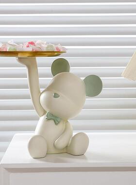 暴力熊入户玄关钥匙收纳摆件进门口鞋柜客厅家居装饰乔迁新居礼品