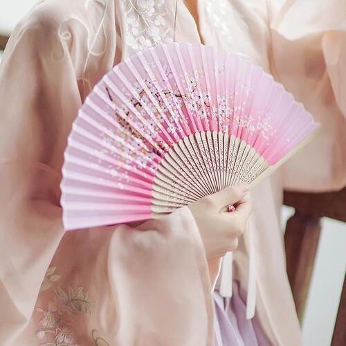 舞蹈扇子2026新款双面绣新中式国风扇子古装儿童表演扇子比赛开场 - 图2