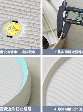 隐形移动滑轮加厚花盆底座托盘塑料万向轮植物绿植接水盘花盘底托