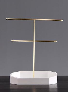 创意金属首饰架展示架小摆件样板间装饰盒收纳盘托盘北欧饰品盒