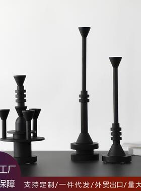 欧式古风意创墅教堂装饰烛台样板房别酒店装饰铁艺烛台F0761典摆