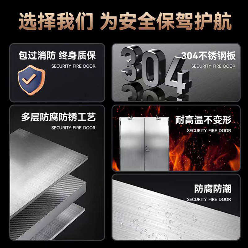 不锈钢防火门甲级乙级钢制隔热消防门逃生安全通道一门一证防火门,淘宝优惠券,粉丝福利购,淘宝优惠卷