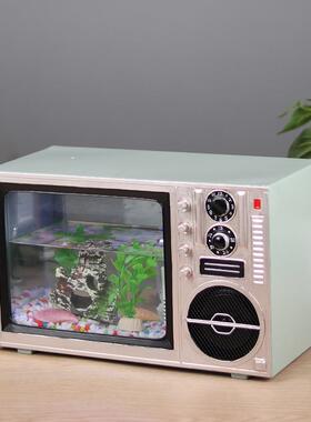 复古怀旧道老式黑白电视机模型具门店店摆铺橱电视机鱼窗装饰可改