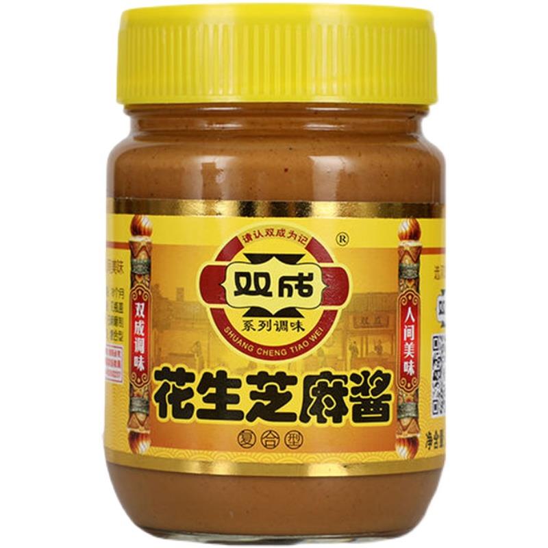 双成花生芝麻酱320g瓶装石磨工艺家用凉皮火锅热干面拌面蘸料调料 - 图3