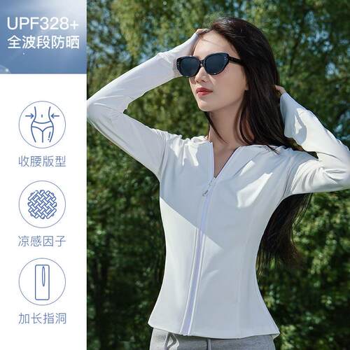 夏季防晒衣女遮阳透气防紫外线冰丝凉感因子轻薄长袖外套FSY12 - 图0