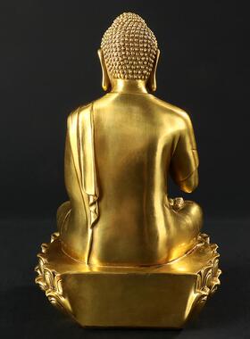 高档纯铜大日如来福佛像 祝客厅供奉佛堂 摆件 黄铜佛祖中式风格
