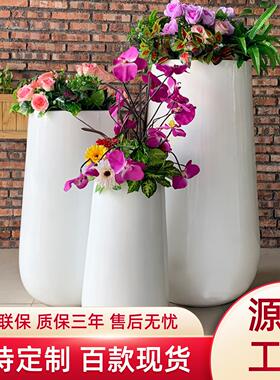 玻璃钢组合花盆商场别墅酒店机场美陈装饰花盆摆件户外花钵种植池