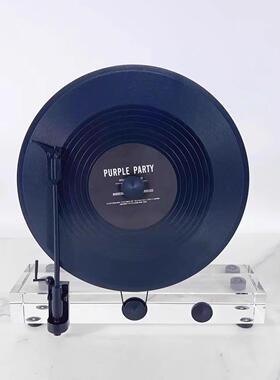 留桌声机放映黑胶唱片开JZCP-801放格创意摆客件模型厅机面玄关电