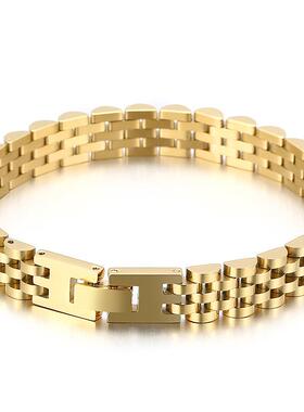 韩版流行不锈钢表带链饰品 个性多尺寸手表链时尚手环男士手表链