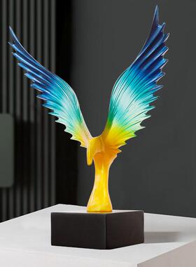 大展宏图老鹰摆件客厅电视柜酒柜办公室桌面装饰品创意家居工艺品